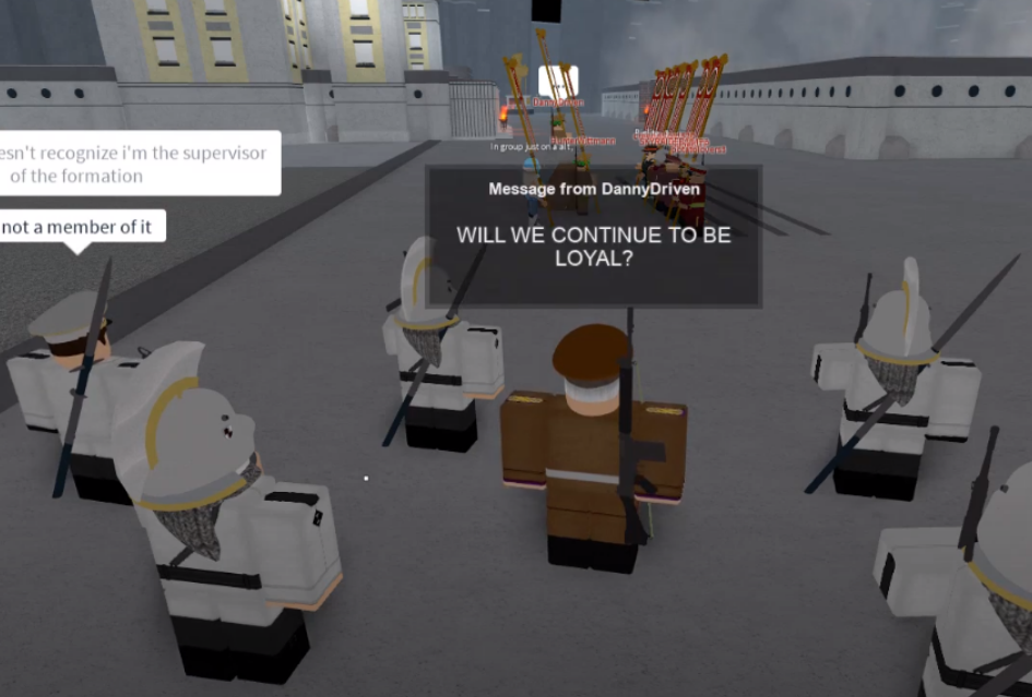 Antique holding a rally as Aleczaender watches from afar with his men