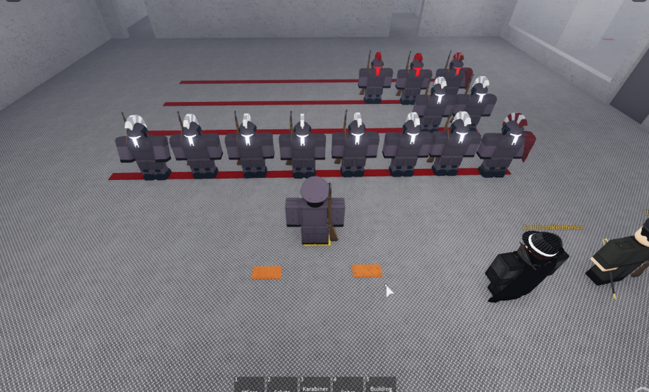 Aleczaender's Sentinel Guard formed up at their training base, suited in new armored uniforms