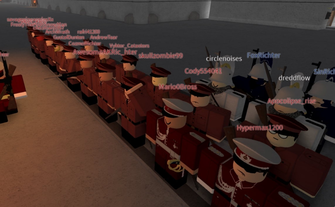 Imperium soldiers rallying for a speech by Aleczaender
