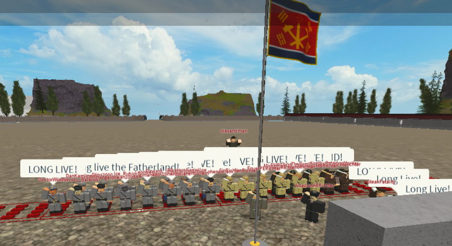 A jointly held rally between the army and party of Korea