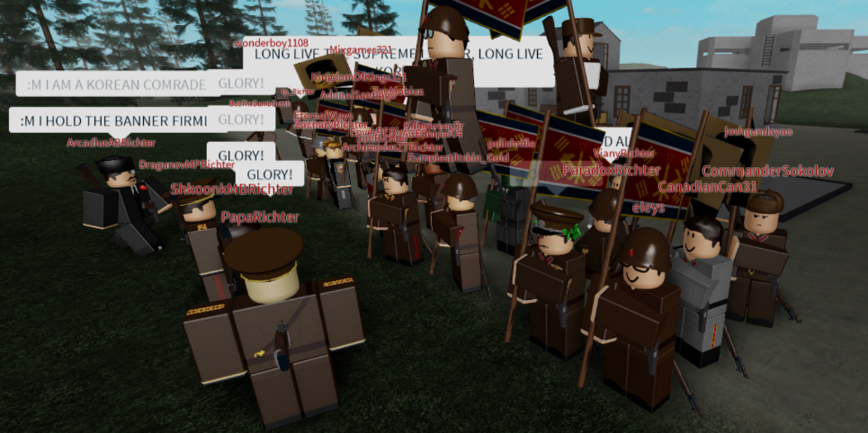 The Korean Armed Forces jumping with excitement as they prepare to defend the Korean Fatherland in battle