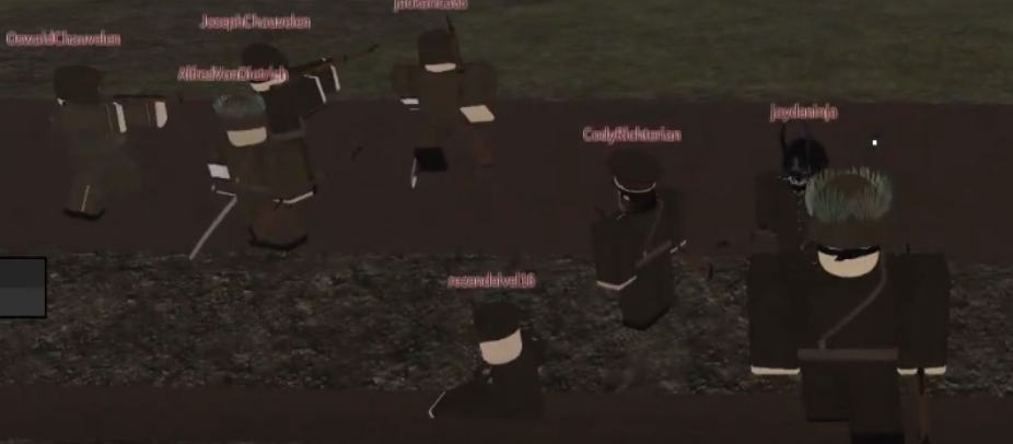 Korean soldiers storming across their trench lines into American lines