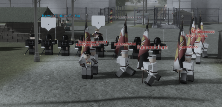 A party demonstration held while the Vanguard rallies it's members