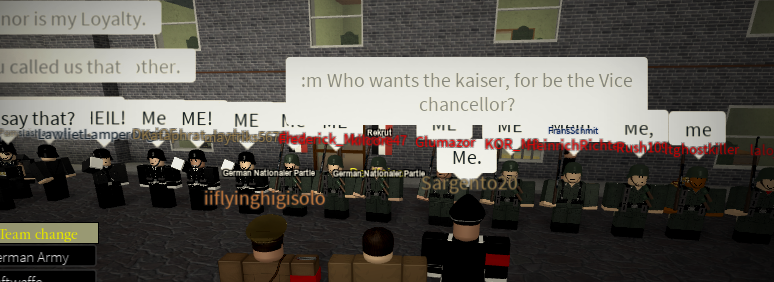 Sargento20, leader of the Military Police, asking the entire Armed Forces if they believe Aleczaender would be Vice Chancellor