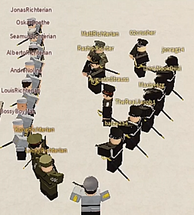 Richard's Grand Richterian Order holding a staredown with Prussia's Imperial Legion