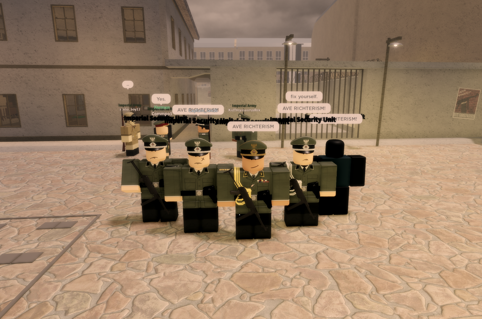 Richterists in Prussia shouting "AVE RICHTERISM!" out of loyalty