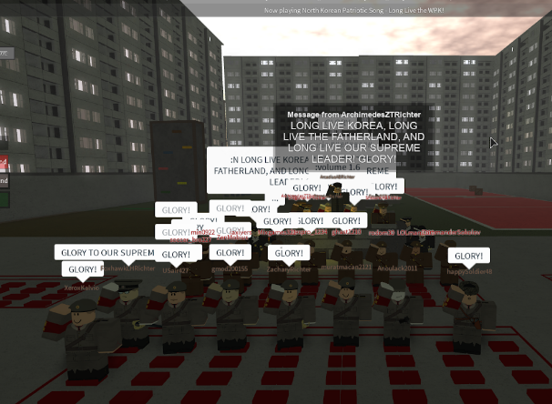 Korea holding a rally praising Aleczaender as the new Supreme Leader of Korea