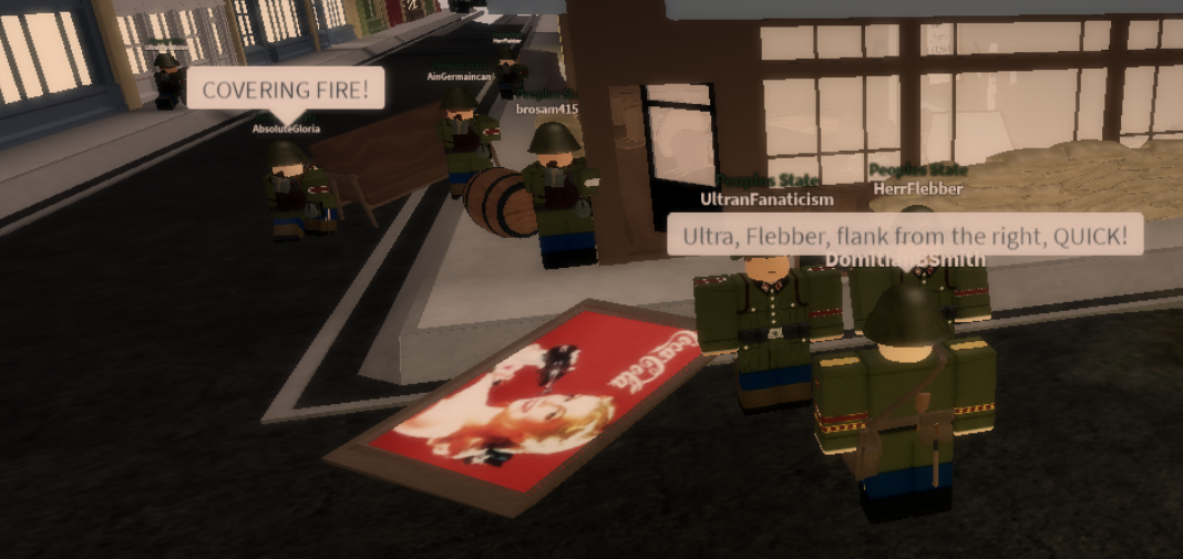 The People's State of Octavia under the leadership of Generalissimo Paterick, defending a street in Paris