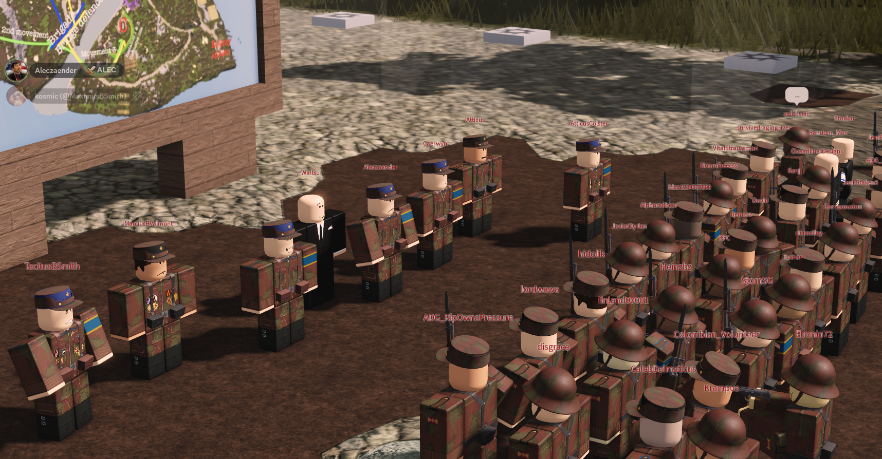 Octavian Orderstate forces loyal to Aleczaender being briefed on battleplans before their attack